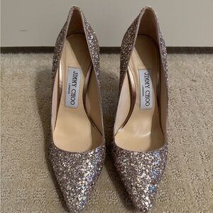 Jimmy Choo Gold Glitter Pumps 35/5